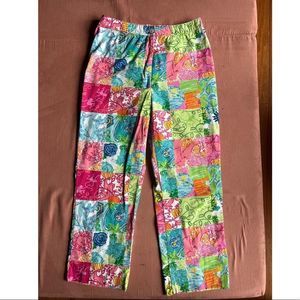 Lilly Pulitzer ‘Party Patch’ Pink Straight Leg Relaxed Pants Women’s Size 4